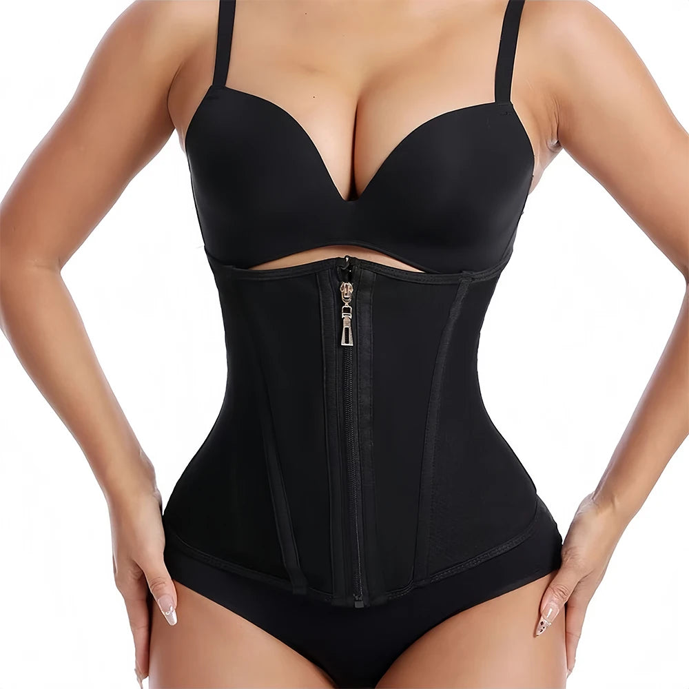 Waist Trainer for Women Tummy Control Workout Waist Cincher Corset Shapewear Postpartum Body Shaper with Zipper Hook