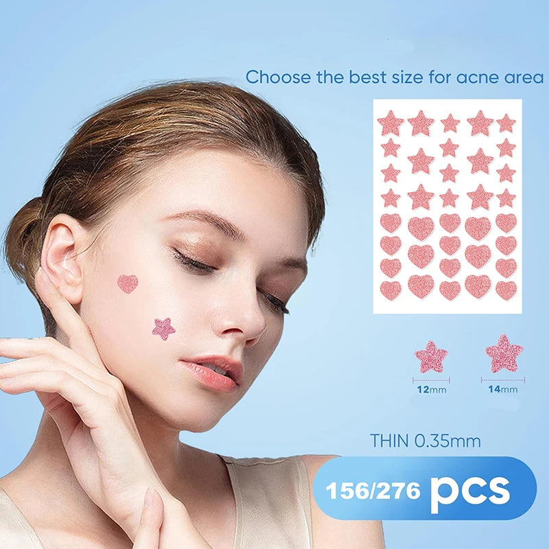156/276Pcs Pimple Patch Sticker Waterproof Treat Pimple Remover Tool Facial Mask Skin Care Hidden Pimple