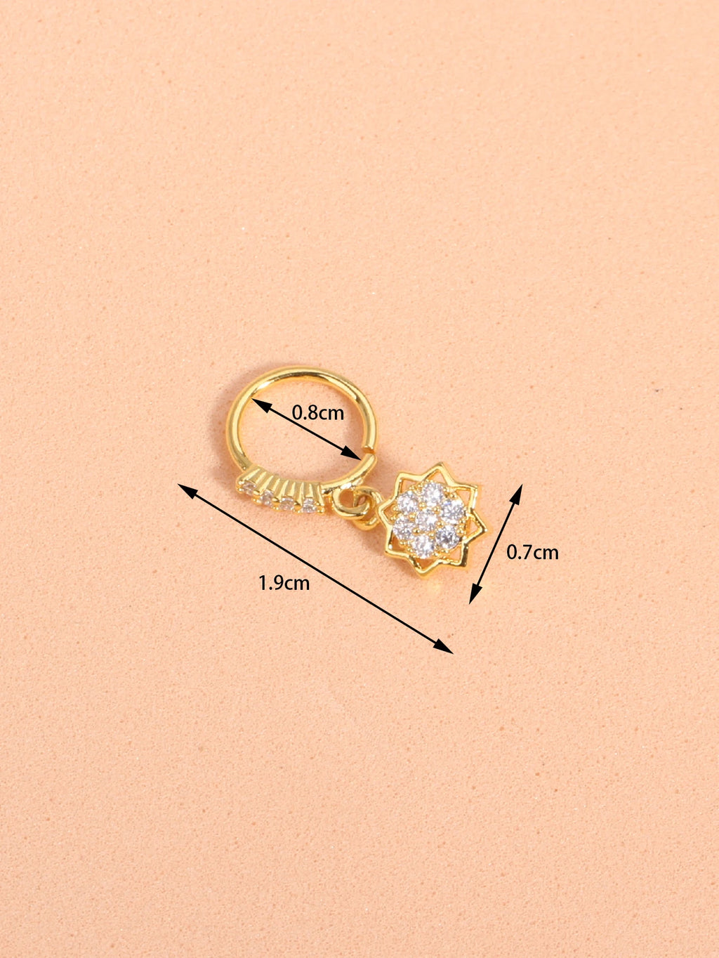 Nose Rings Hoop for Women Men Body Piercing Jewelry Cartilage Earring Nose Dangling CZ Cross Crown Starfish Dangle Nose Ring