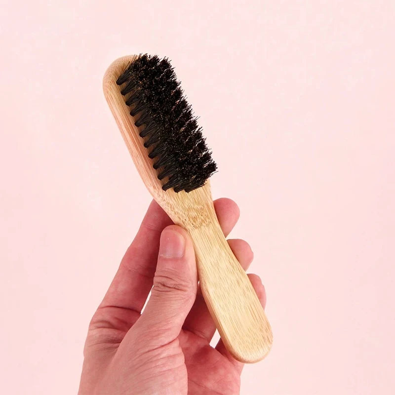 Boar Bristle Hair Brush (Unisex) - Fragrance-Free Professional Barber Styling Bristle Brush, Suitable for Thick/Fine Hair