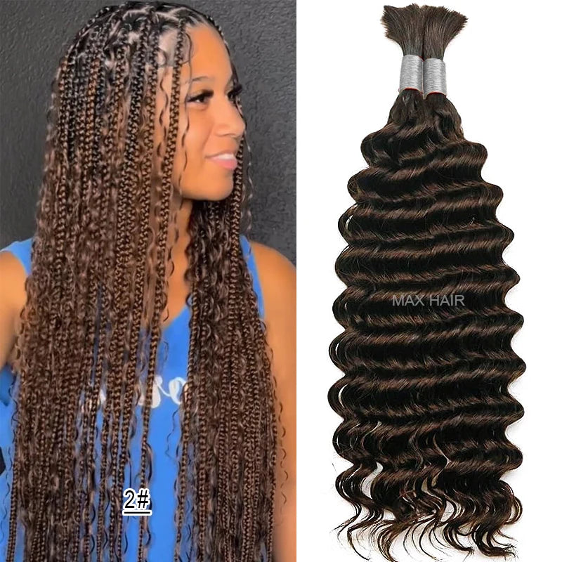 #350 Ginger Orange Human Hair Bulk Curly Hair Bundles For Boho Braids Braiding Hair Extension No Weft cabelo humano indiano