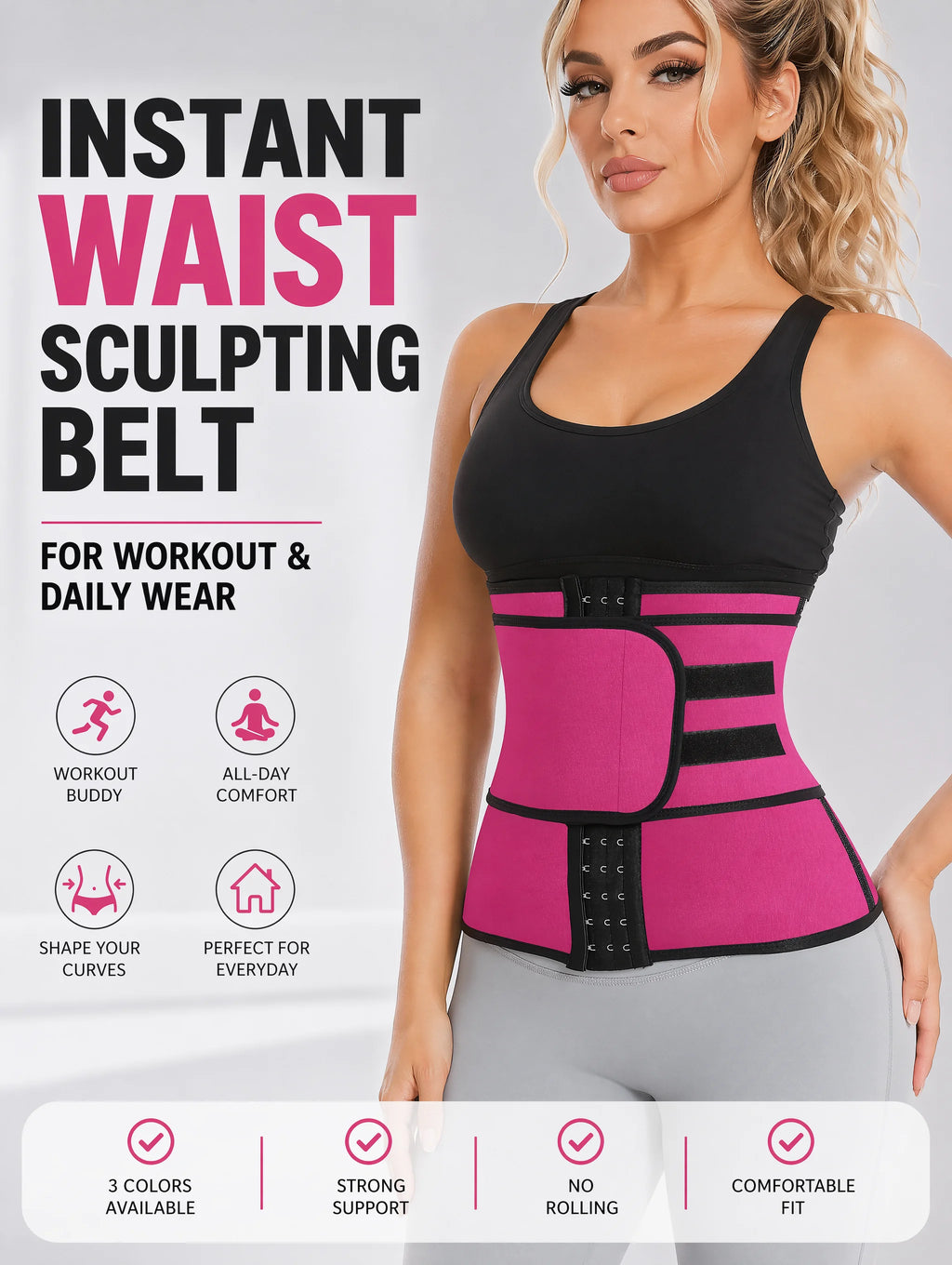 Women Waist Trainer Belly Slimming Sheath Sauna Body Shaper Reducing Shapewear Corset Tummy Sweat Workout Fat Burn Trimmer Belt