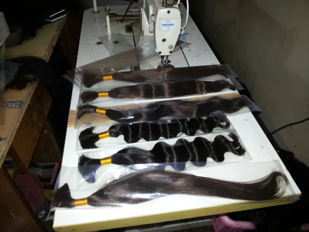 Top Quality Unprocessed Virgin Wholesale Bulk Hair.Indian Remy Human Hair Weaving.Best Quality Remy Raw Hair Weaving
